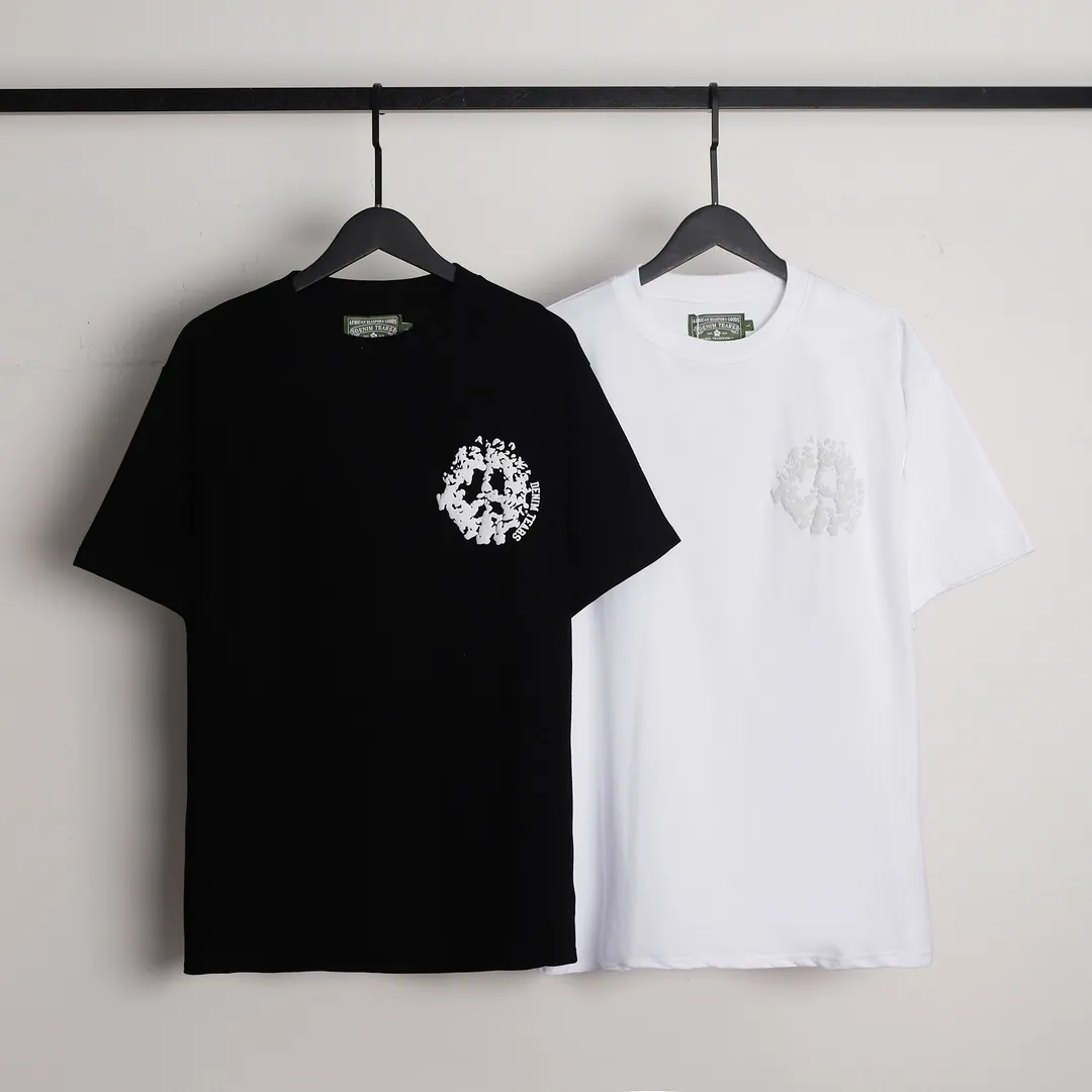 DENIM TEARS kapok new summer short-sleeved model number: 3147P106 color: black white code number: S M L XL